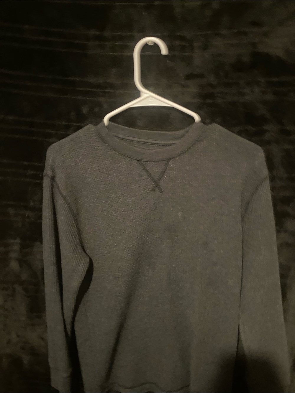 wonder nation Men's Crewneck Thermal Sweater - Charcoal